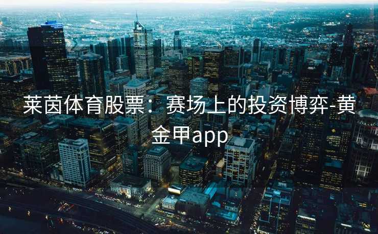 莱茵体育股票：赛场上的投资博弈-黄金甲app