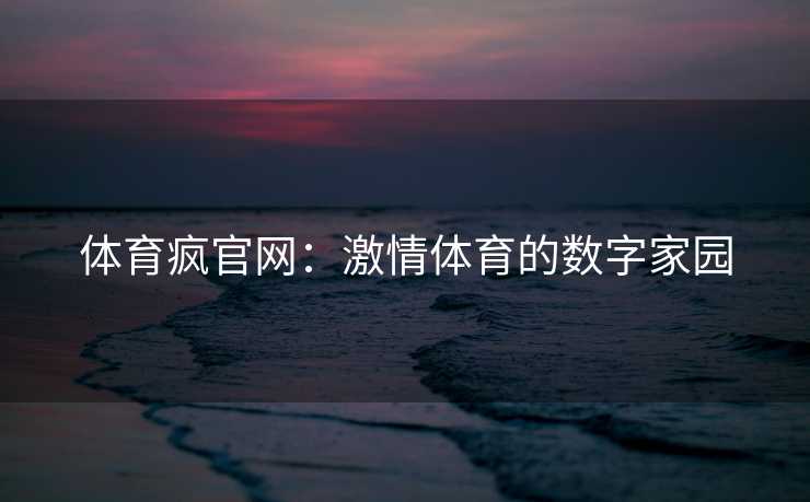 体育疯官网：激情体育的数字家园