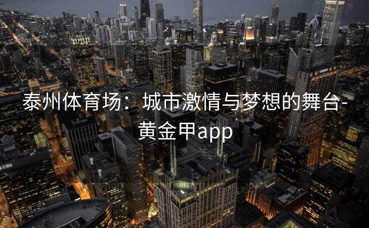 泰州体育场：城市激情与梦想的舞台-黄金甲app