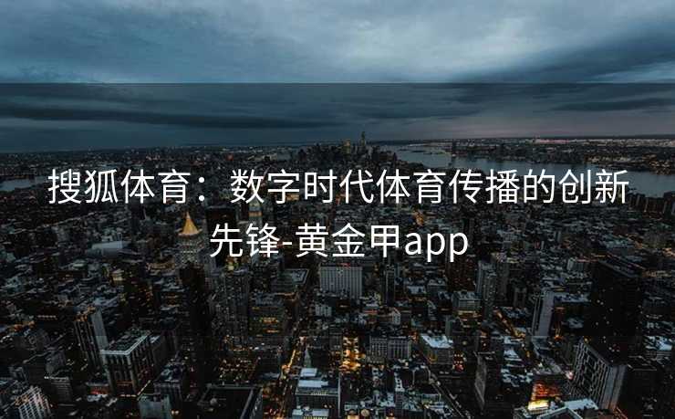 搜狐体育：数字时代体育传播的创新先锋-黄金甲app