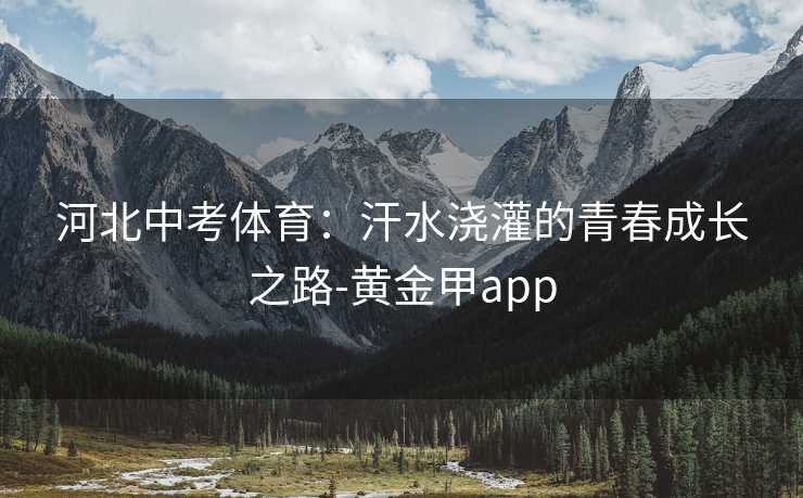 河北中考体育：汗水浇灌的青春成长之路-黄金甲app