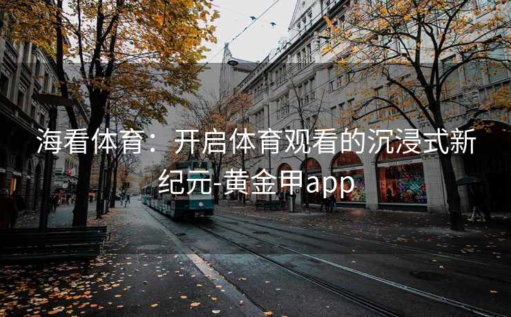 海看体育:开启体育观看的沉浸式新纪元-黄金甲app 海看体育:开启体育观看的沉浸式新纪元-黄金甲app