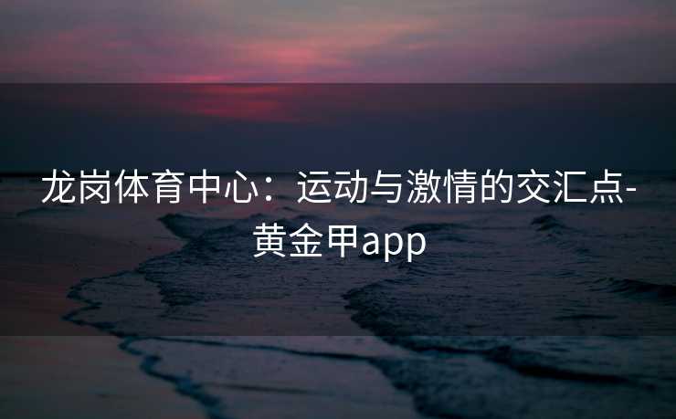 龙岗体育中心：运动与激情的交汇点-黄金甲app