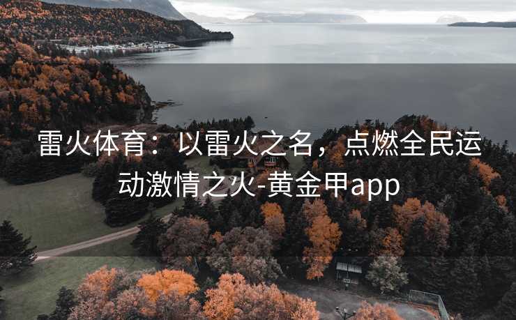 雷火体育：以雷火之名，点燃全民运动激情之火-黄金甲app