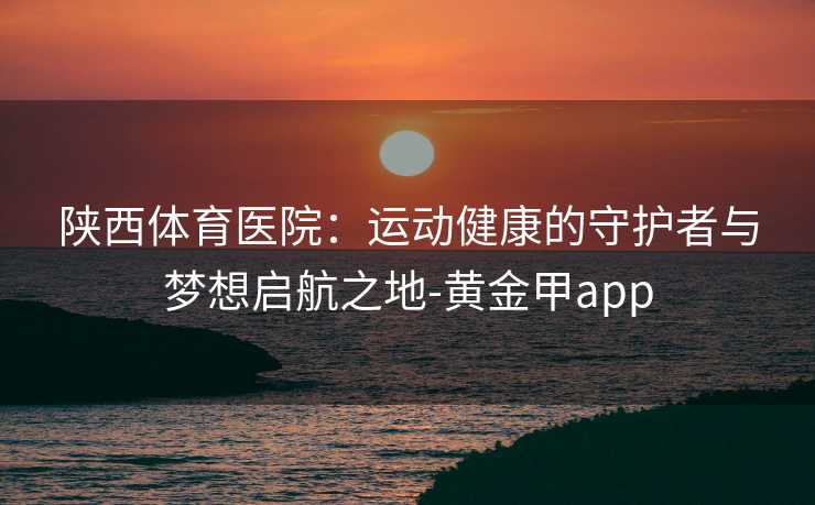 陕西体育医院：运动健康的守护者与梦想启航之地-黄金甲app