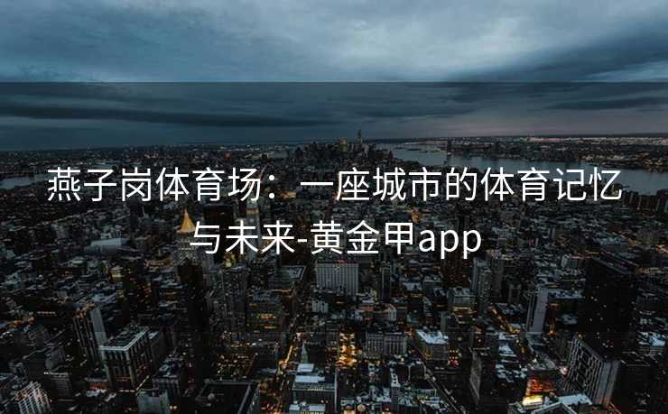燕子岗体育场：一座城市的体育记忆与未来-黄金甲app