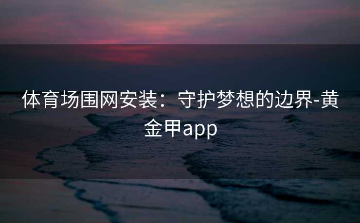 体育场围网安装：守护梦想的边界-黄金甲app