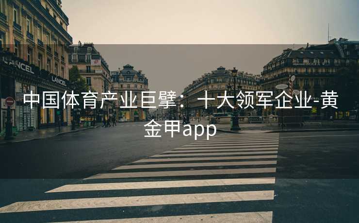 中国体育产业巨擘：十大领军企业-黄金甲app