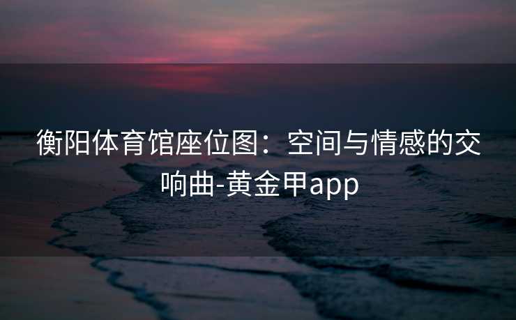 衡阳体育馆座位图：空间与情感的交响曲-黄金甲app