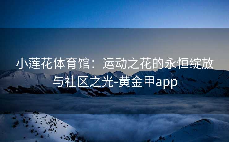 小莲花体育馆：运动之花的永恒绽放与社区之光-黄金甲app