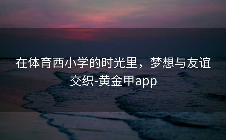 在体育西小学的时光里，梦想与友谊交织-黄金甲app