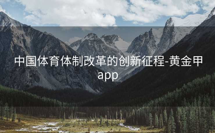 中国体育体制改革的创新征程-黄金甲app