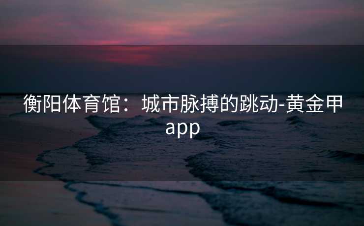 衡阳体育馆：城市脉搏的跳动-黄金甲app