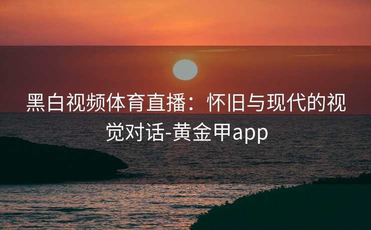 黑白视频体育直播：怀旧与现代的视觉对话-黄金甲app
