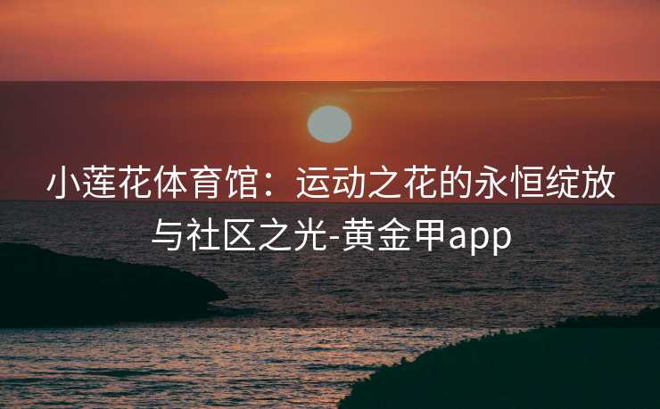 小莲花体育馆：运动之花的永恒绽放与社区之光-黄金甲app