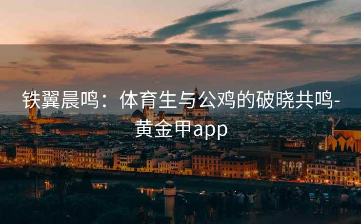 铁翼晨鸣：体育生与公鸡的破晓共鸣-黄金甲app