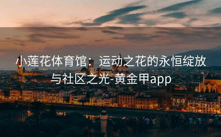 小莲花体育馆：运动之花的永恒绽放与社区之光-黄金甲app