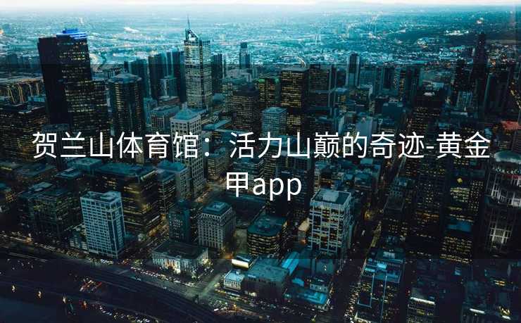 贺兰山体育馆：活力山巅的奇迹-黄金甲app