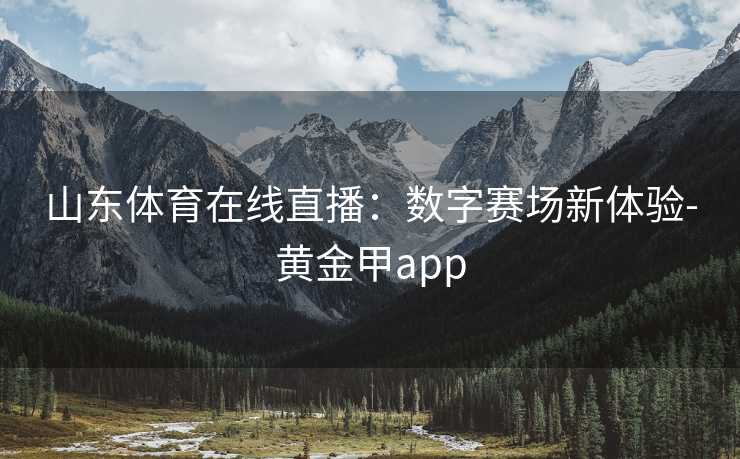 山东体育在线直播：数字赛场新体验-黄金甲app