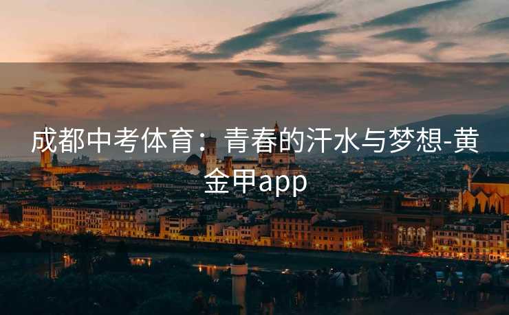 成都中考体育：青春的汗水与梦想-黄金甲app