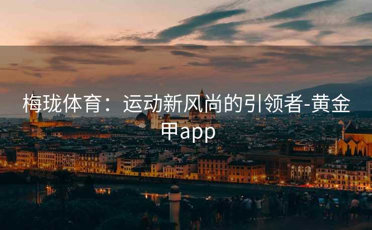 梅珑体育：运动新风尚的引领者-黄金甲app