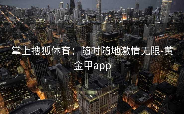 掌上搜狐体育：随时随地激情无限-黄金甲app
