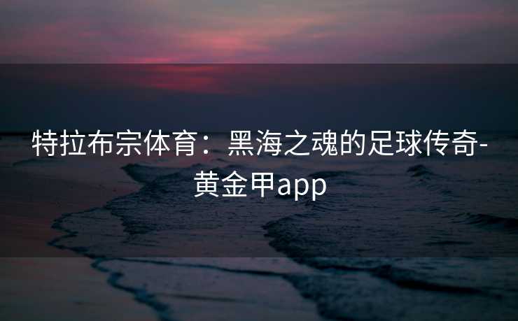 特拉布宗体育:黑海之魂的足球传奇-黄金甲app 特拉布宗体育:黑海之魂的足球传奇-黄金甲app