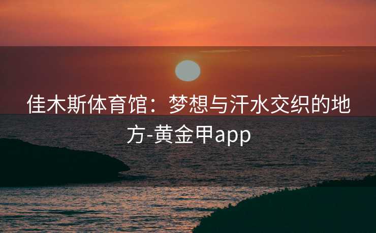 佳木斯体育馆：梦想与汗水交织的地方-黄金甲app