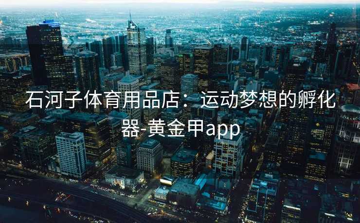 石河子体育用品店：运动梦想的孵化器-黄金甲app