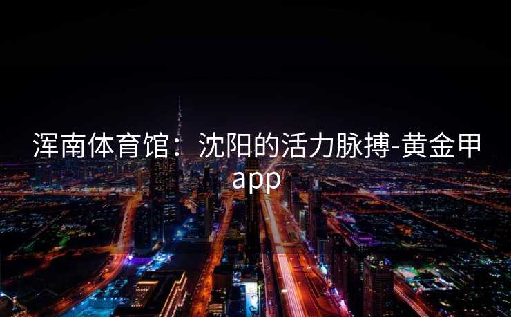 浑南体育馆：沈阳的活力脉搏-黄金甲app