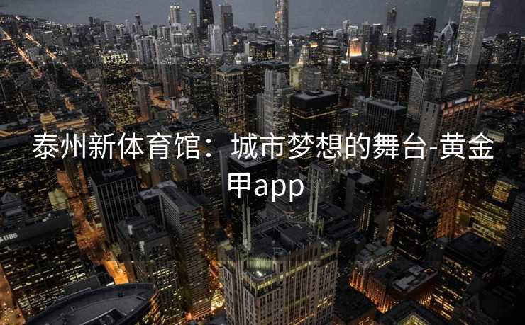 泰州新体育馆：城市梦想的舞台-黄金甲app