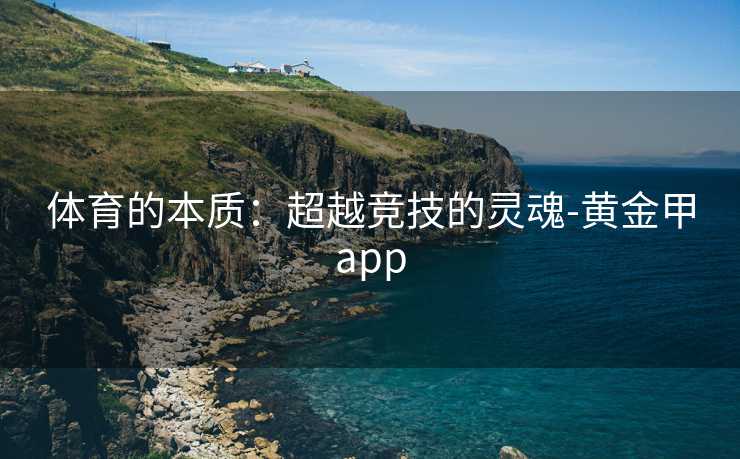 体育的本质：超越竞技的灵魂-黄金甲app