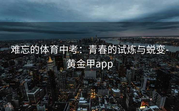 难忘的体育中考：青春的试炼与蜕变-黄金甲app