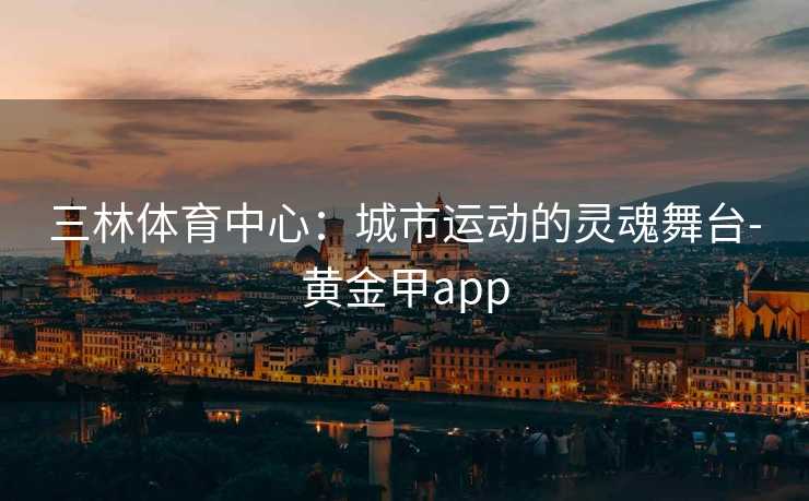三林体育中心:城市运动的灵魂舞台-黄金甲app 三林体育中心:城市运动的灵魂舞台-黄金甲app