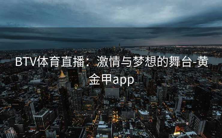 BTV体育直播：激情与梦想的舞台-黄金甲app