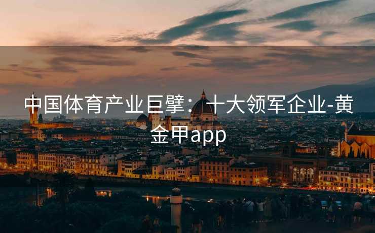 中国体育产业巨擘:十大领军企业-黄金甲app 中国体育产业巨擘:十大领军企业-黄金甲app