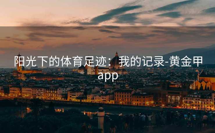 阳光下的体育足迹:我的记录-黄金甲app 阳光下的体育足迹:我的记录-黄金甲app