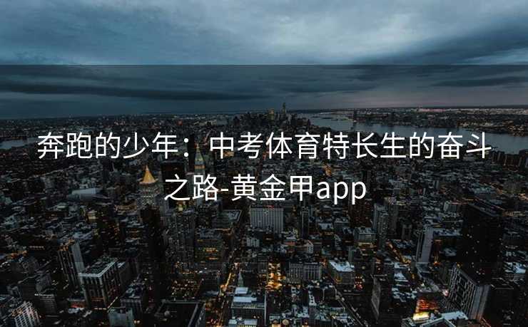 奔跑的少年：中考体育特长生的奋斗之路-黄金甲app